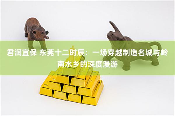 君润宜保 东莞十二时辰：一场穿越制造名城与岭南水乡的深度漫游