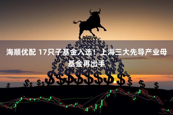 海顺优配 17只子基金入选！上海三大先导产业母基金再出手